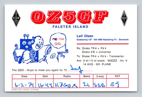 Radioamatore qsl oz5gf - radioamatore,