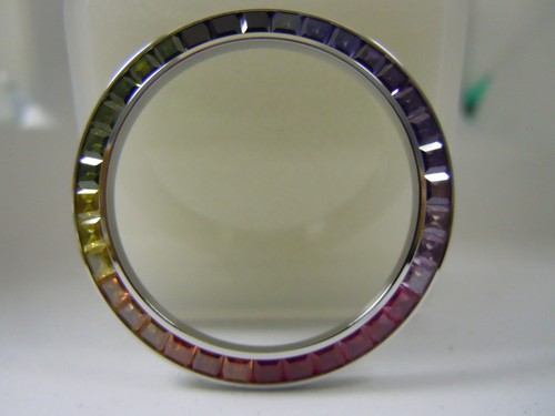 Zircone arcobaleno acciaio - in,