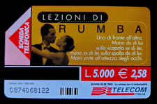 SCHEDA TELEFONICA TELECOM LEZIONI DI RUMBA BALLO LATINO AMERICANO @ CUBA @