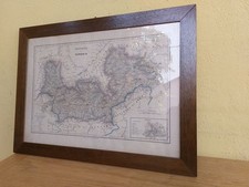 ANTICA STAMPA CARTA CARTINA GEOGRAFICA PROVINCIA DI SONDRIO VALLARDI ALLODI '800
