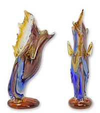 Un vaso in vetro di Murano a