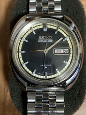Orologio uomo SEIKO 5 Actus 6106-7 470 automatico vintage quadrante nero anni 70