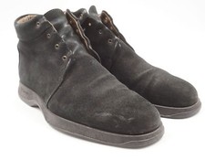 Samsonite Uomo Chukka Boots Scarpe Nero Eu 44 Pelle + Tendiscarpe X36