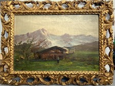 Grande antico dipinto olio - grande,