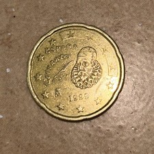 MONETA 20 CENT CERVANTES  ESPANA ANNO 1999