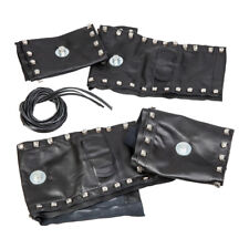 SET GHETTE IN PELLE CON MOLLA A FOGLIA DI GIAGUARO C3877/78