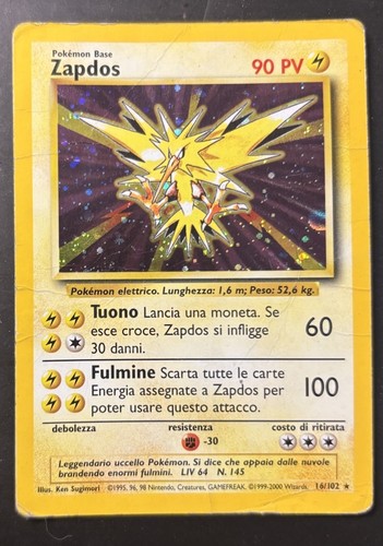 Pokemon zapdos 102 set - 16/102,