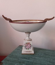 ELEGANTE VASO CENTROTAVOLA LIMOGES FRANCE CERAMICA E OTTONE