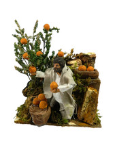 Raccoglitore di Arance in Movimento Cm 9x15x17h - Pastori per Presepe