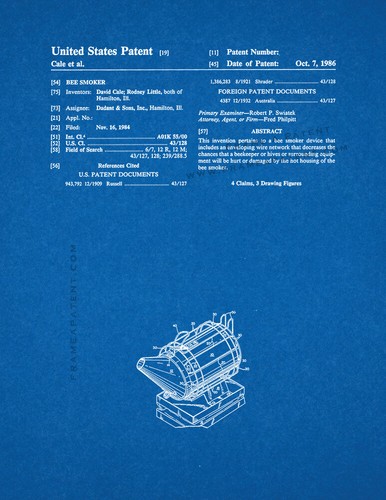 Stampa brevetto affumicatore