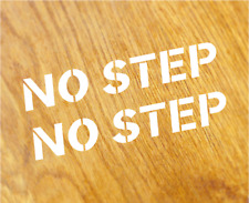 Set 2 adesivi sticker NO STEP DECAL TUNING MOTORSPORT GARA SPOILER LABBRO CARBONIO