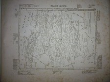 Gravure 19e Cartes France