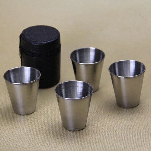 4pcs 1oz stainless - stainless, shot