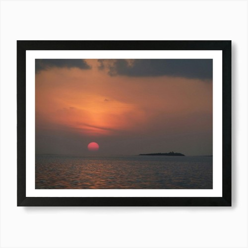 Tramonto sul mare maldive - sul, |