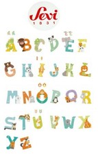 SEVI LETTERE LEGNO COLORATE