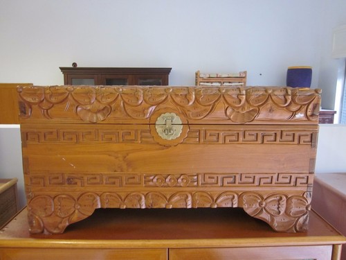 Baule legno etnico mobile - legno,