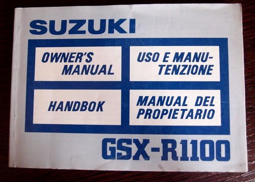 Suzuki gsx r1100 1988 manuale - 1988,,