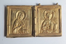 Icône triptyque bronze