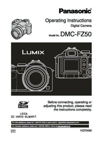 Panasonic dmc fz50 manuale - panasonic,