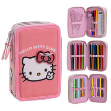 ASTUCCIO SCUOLA HELLO KITTY SANRIO MULTISCOMPARTO 3 ZIP PORTACOLORI GIOTTO -1654