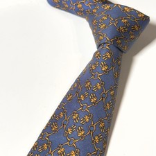 Cravatta Hermès in seta blu