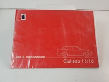 Manuale uso e manutenzione Alfa Romeo Giulietta 1.3 1.6 originale no copia 1977.