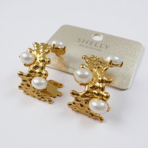 Orecchini donna oro perle - orecchini,