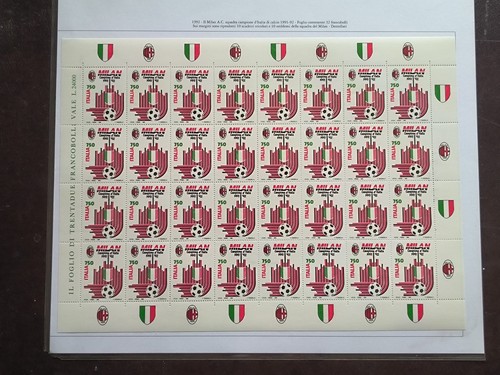 1992 foglio milan campione - foglio,