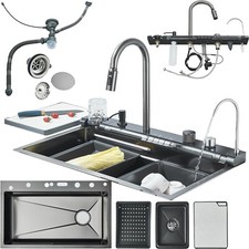 Lavello da cucina sottopiano a LED in acciaio inox lavelli da cucina a cascata