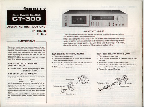 Pioneer 300 operating - ct-300,