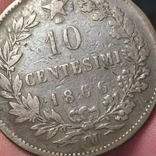 👑  10 centesimi 1866