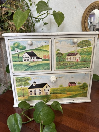 Antico cassetto legno arte - in,