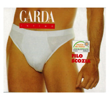 6 PEZZI SLIP UOMO GARDA FILO DI SCOZIA ART. 0761 BIANCO  100% COTONE