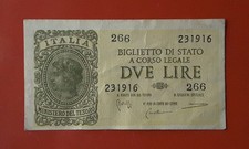 BANCONOTA 2 LIRE 23/11/1944