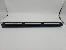 Brand-Rex GigaPlus Series 24 Port Cat5e RJ45 LSA Patch Panel UTP 1U Black