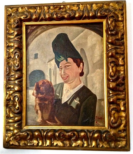 Quadro olio tavola - su, di