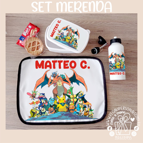 Set scuola merenda pokemon - set,