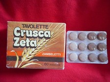 CONFEZIONE VINTAGE TAVOLETTE CRUSCA ZETA ZAMBELETTI 60 TAVOLETTE DA MASTICARE