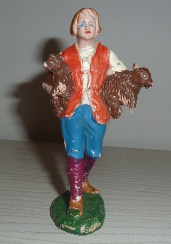 Pastore statuina presepe - pastore, in