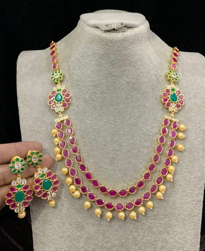 Set collana zirconi - , placcati
