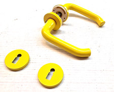 Maniglia per Porte Interne Coppia Rosetta Tonda Alluminio Giallo HOPPE