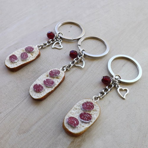 Portachiavi pane salame in - e,