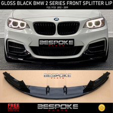 SPLITTER ANTERIORE NERO LUCIDO PER BMW SERIE 2 F22 F23 M SPORT SPOILER LABBRO 13-21