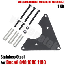 Kit Staffa Trasloco Regolatore Tensione Per Ducati 848 1098 1198 Acciaio Inox