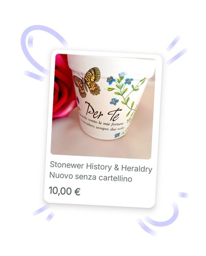 Vasetto ceramica vintage porta - vasetto,