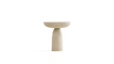 MOGG | OLO | TAVOLINO MONOLITICO IN CEMENTO COLORE AVORIO