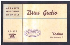 Biglietto Commerciale Torino Abrasivi Macchine Utensili Brini KY1907