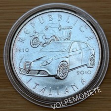 5 EURO ARGENTO ITALIA 2010 CENTENARIO ALFA ROMEO - IN CAPSULA