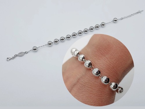 Bracciale rosario argento 925 - bracciale,
