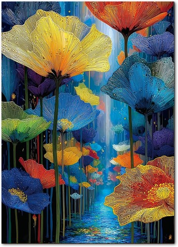 Floral dreamscape puzzle 1000 - puzzle,